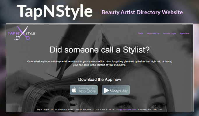 Beauty Artist Directory Website